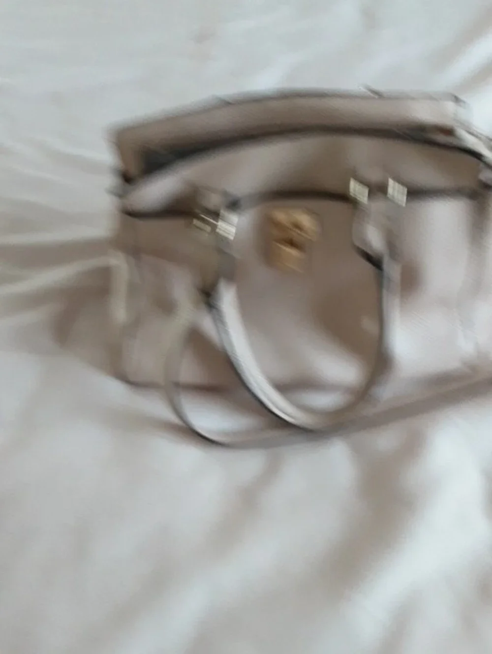 Jones New York Light PinkSatchel with Gold Lock and Adjustable Strap.